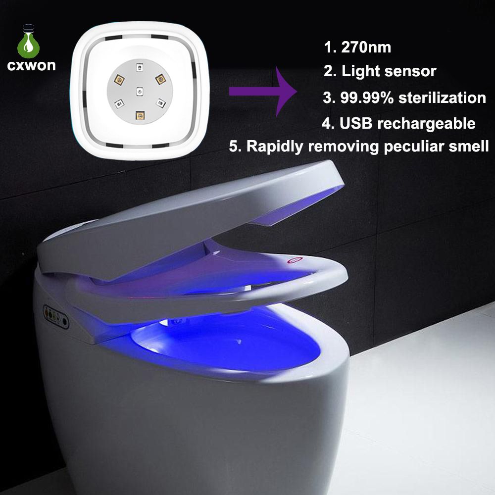 2020 Toilet UV Sterilizer Light Sensor 270nm UVC Disinfection Lamp