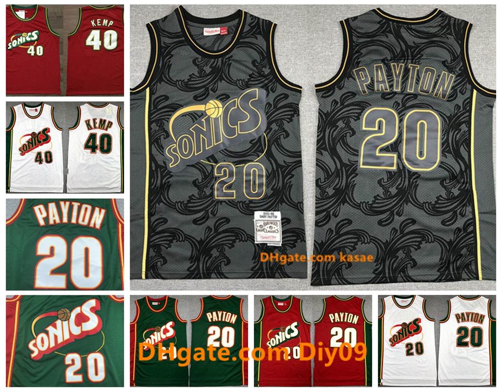 seattle supersonics red jersey