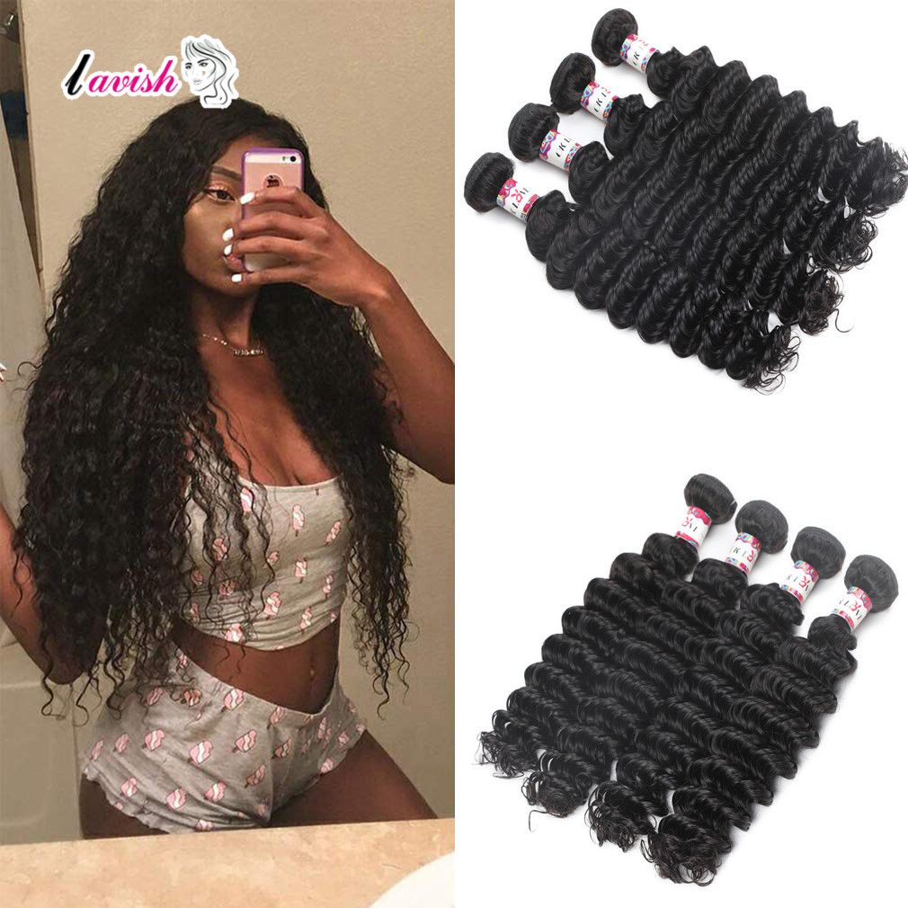 9a Brazilian Virgin Hair Deep Wave 4 Bundles 100 Unprocessed Deep