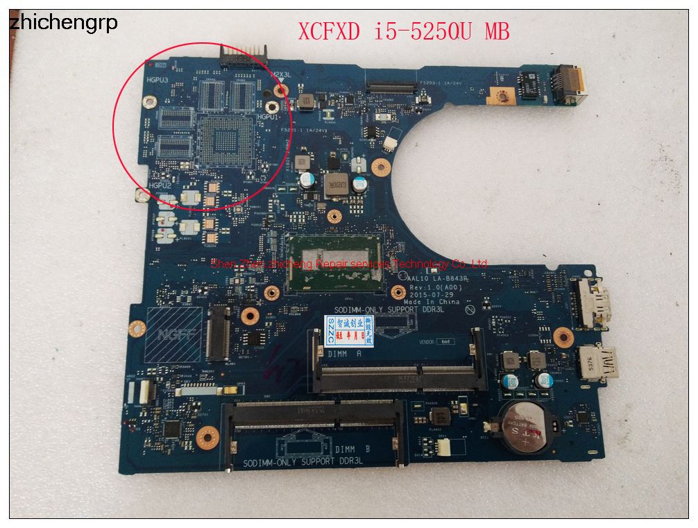 For Dell Inspiron 5558 5758 Laptop l10 La B843p Xcfxd I5 5250u Or Rc3pn I7 5500u Ddr3l Integrated Graphics Motherboard Surplus Computer Parts The Components Of A Computer From Humanyun 199 Dhgate Com