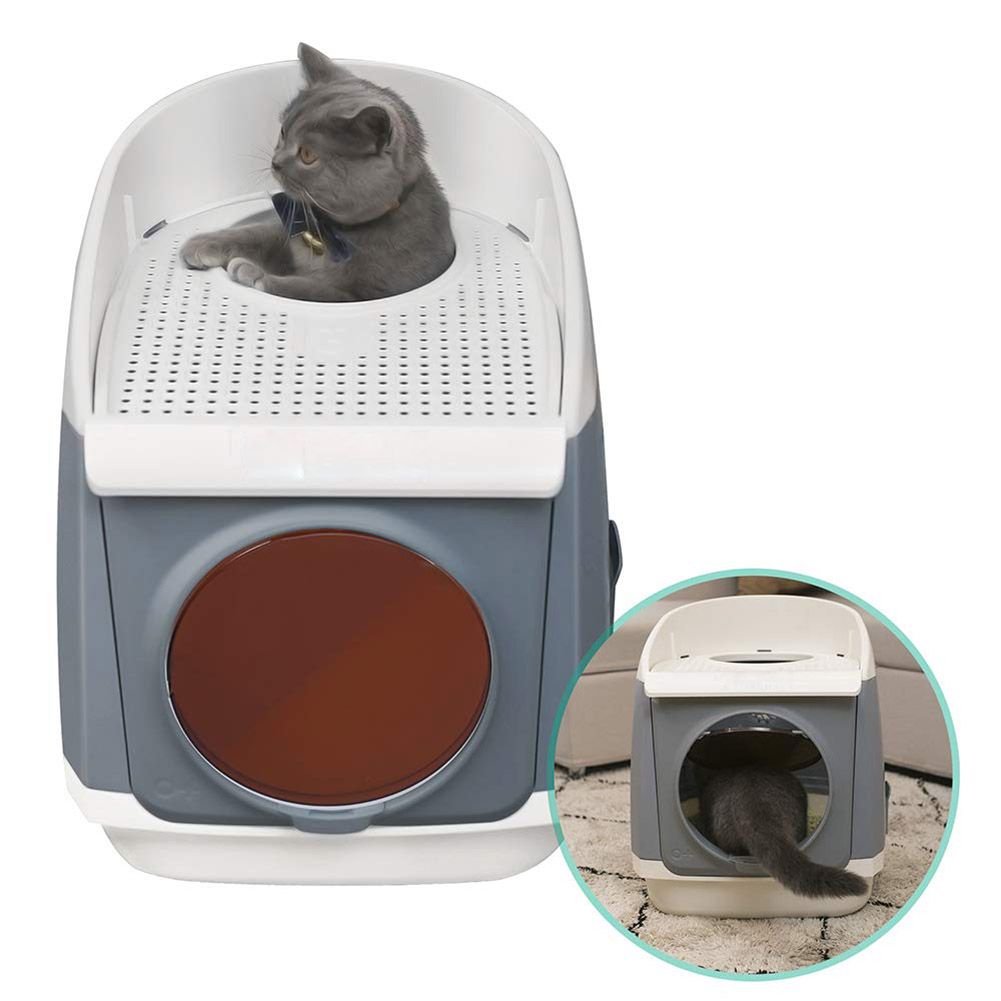 2020 Cat Litter Box Kitty Litter Toilet Free Cabin Cat Washroom Double
