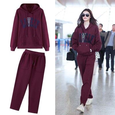 womens dark red suit