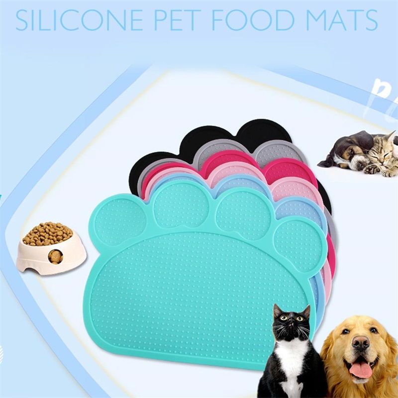 Silicone Waterproof Dog Cat Pet Feeding Mats, Non Slip, Easy Clean Pet Dog  Cat Bowl Mats Placemat 