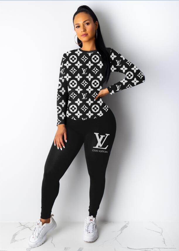 Luxury Women Designer Two Pieces Set DfLV Womens Letter Print Brand Tracksuits  Jogger Woman Set From Summer1618, $23.12