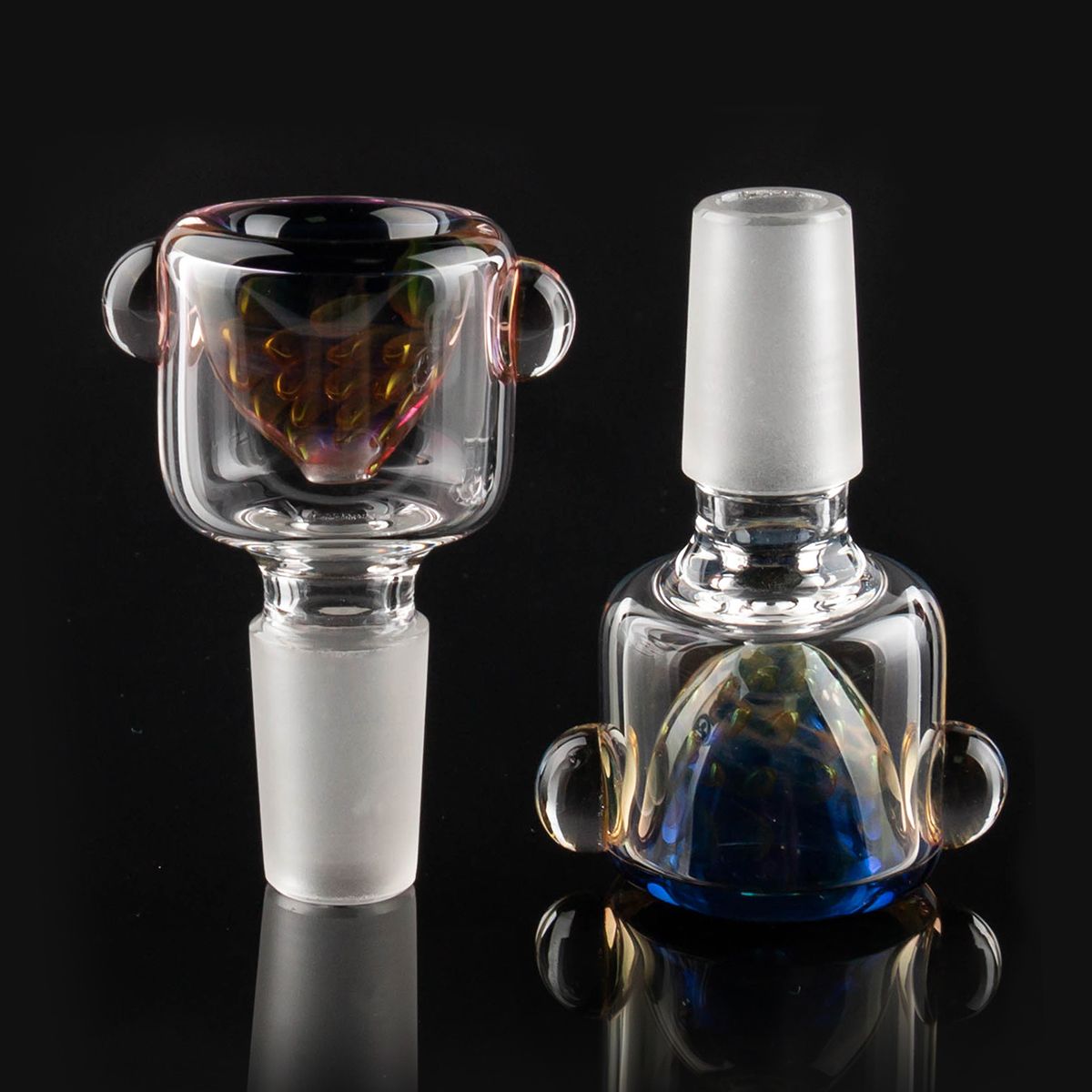 2021 Fancy 14mm 18mm Bowl Male Joint Pieces Glass Smoking Bowls Dry