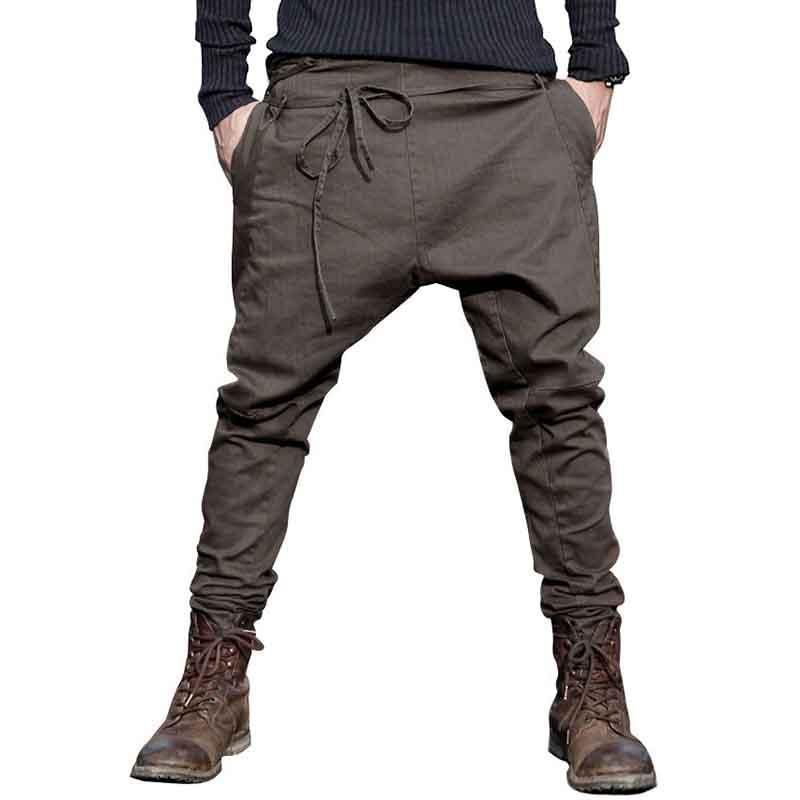Compra Pantalones De Harén Para Hombres Pantalones Caídos Ocasionales  Pantalones Para Hombres Pantalón De La Entrepierna Para Hombre Pantalones  De Joggers Para Hombres Pantalones Para Colgar En La Entrepierna Vaqueros  De Lujo