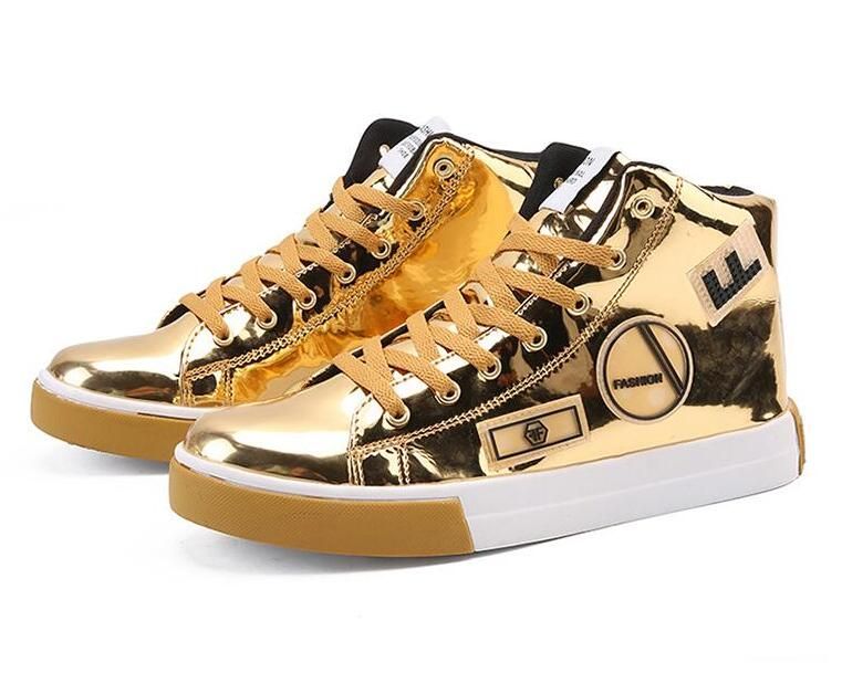 gold high tops mens