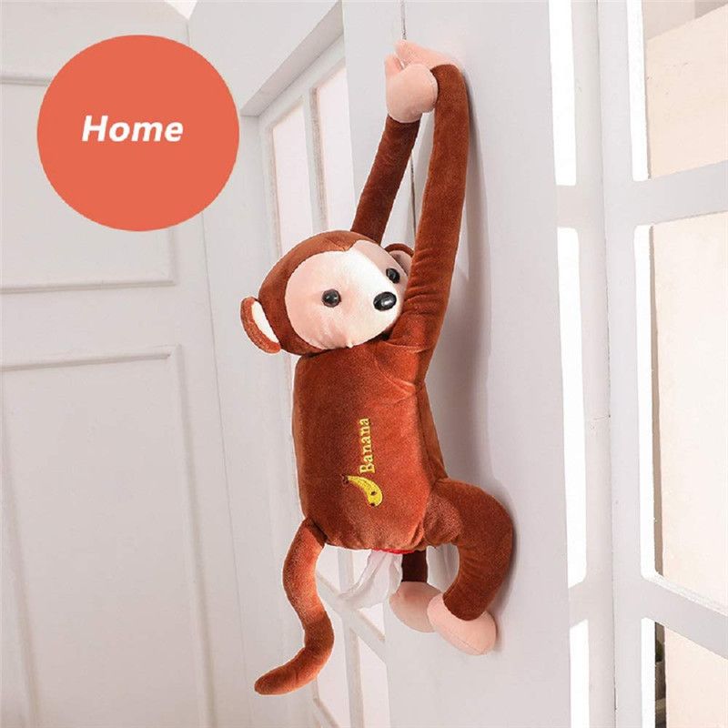 Hanging Monkey Tissue Holder Box Cover Cute Car Cartoon Animal Home Decor New