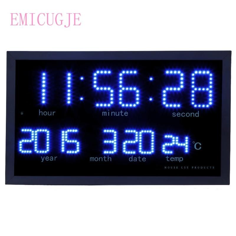 Dot Matrix Led Digital Large Wall Clock Living Room Modern Decoration Home Clock Electronic Led