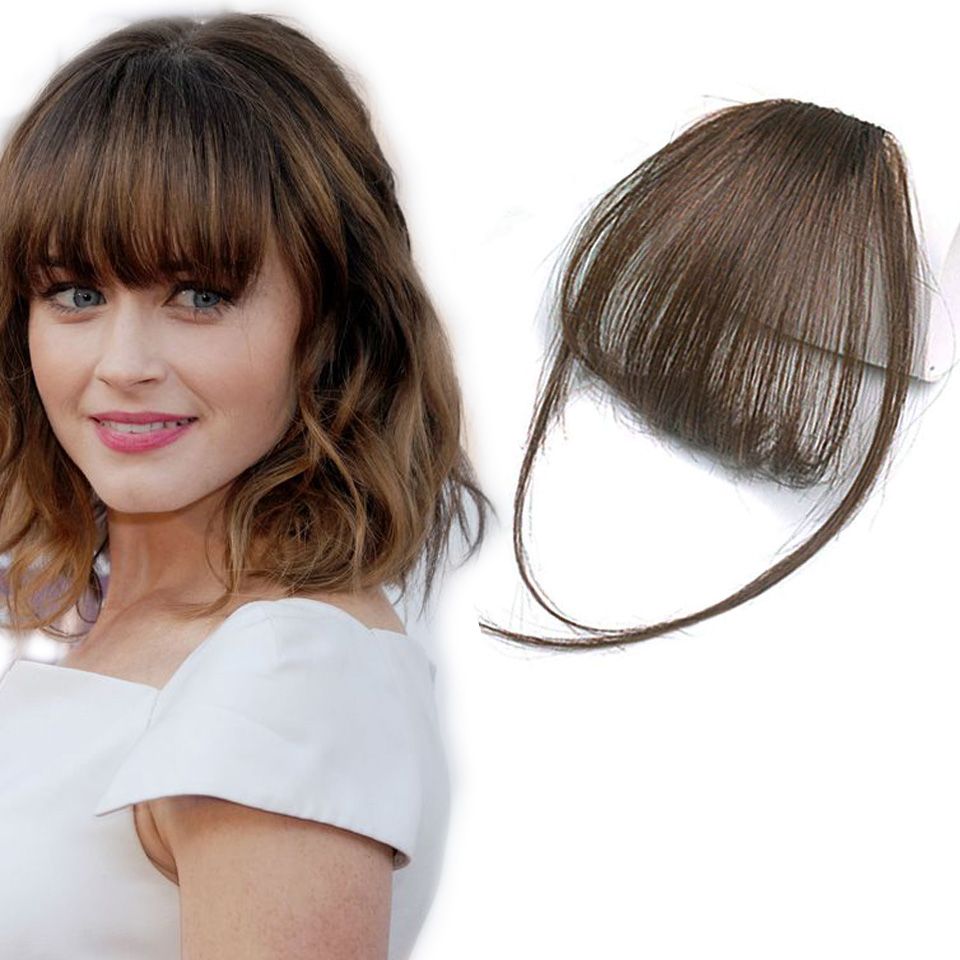 Yahuichina Hair Clip In Human Hair Bangs Forehead Bangs Durable Breathable Fringe Hair Invisible Bangs Hairpieces Curly Hair With Bangs Hairstyles