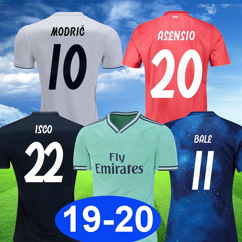 Imperativo religión Desafortunadamente 2019 20 camisetas de fútbol del Real Madrid Azul MODRIC Camiseta de fútbol  MARIANO ISCO Camiseta