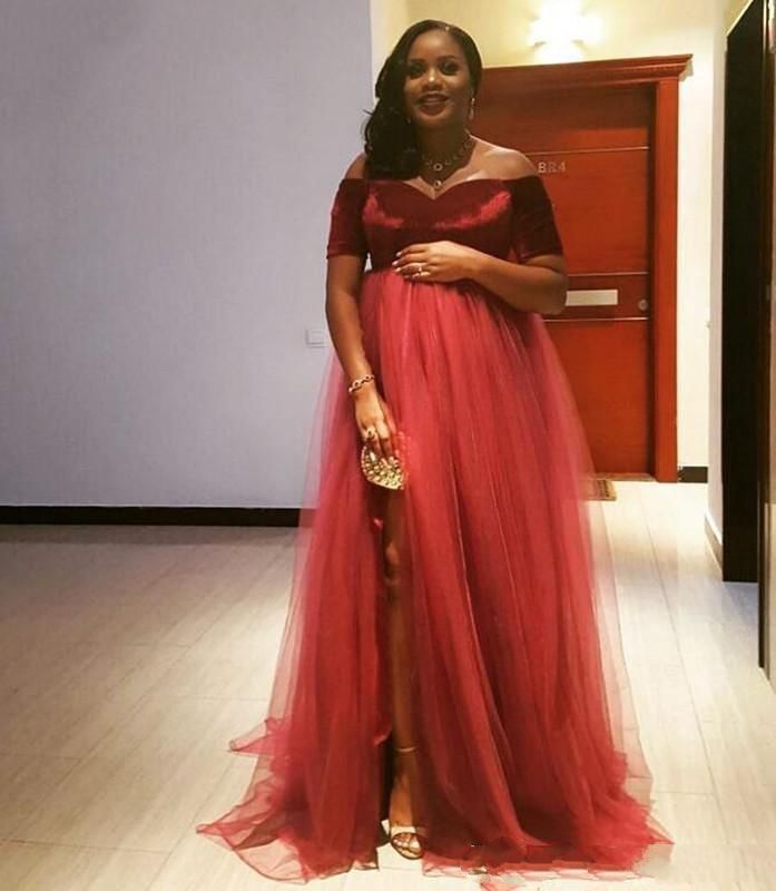 2019 Maternity Evening Dresses Velvet 