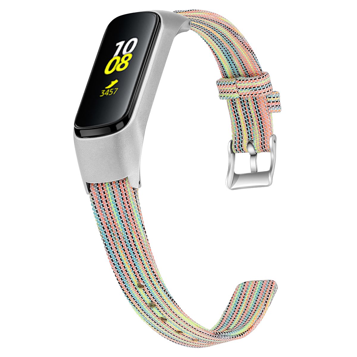 Watchbands For Samsung Galaxy Fit E R375 Strap Canvas Replacement Watch Strap Metal Frame 94006