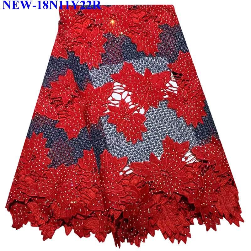 red guipure lace fabric