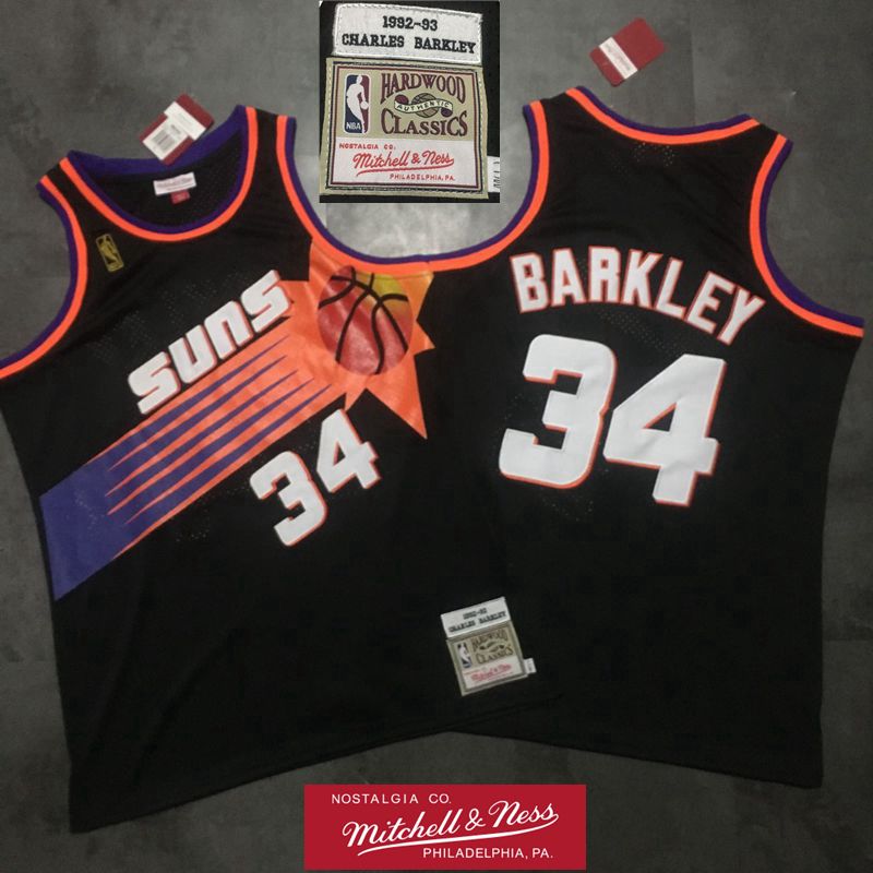 Destierro Avanzado Pef Hombres 34 Charles Barkley 1992-93 Black Sun Auténtico Swingman Jersey Retro Mitchell Ness Hardwoods Classics Destierro Avanzado Pef Hombres 34 Charles Barkley 1992-93 Black Sun Auténtico Swingman Jersey Retro Mitchell Ness Hardwoods Classics