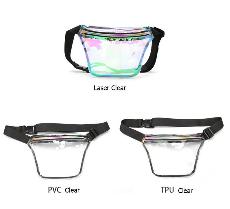 Unisex Laser Clear Rainbow Hologram Waist Bag Women Travel Fanny Pack Crossbody Shoulder Bags ...