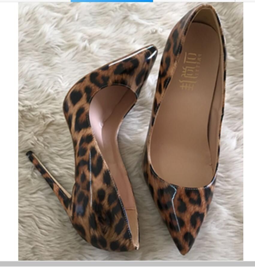leopard print patent shoes