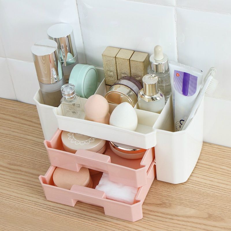 Cotton Desktop Makeup Organizer Storage Box Desk Stationery Storage Box