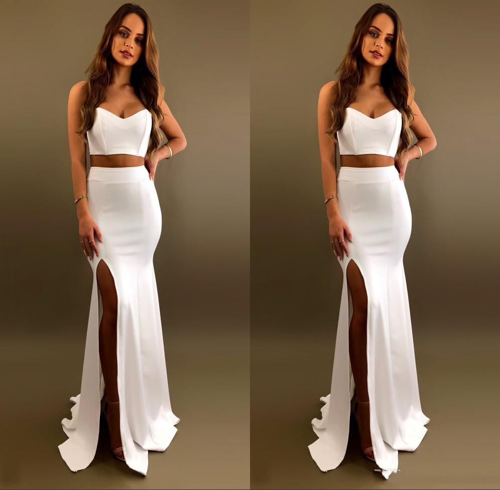 vestidos longos simples branco