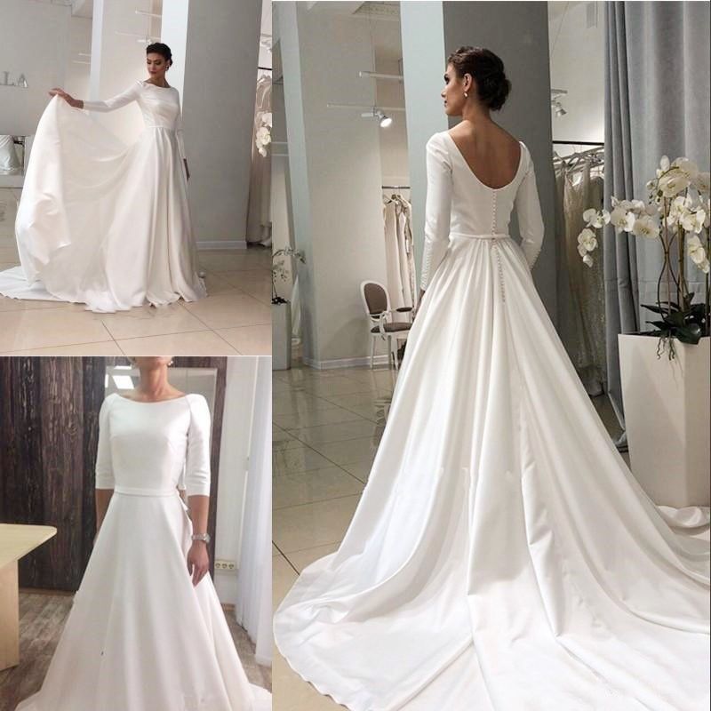 simple plain wedding dress