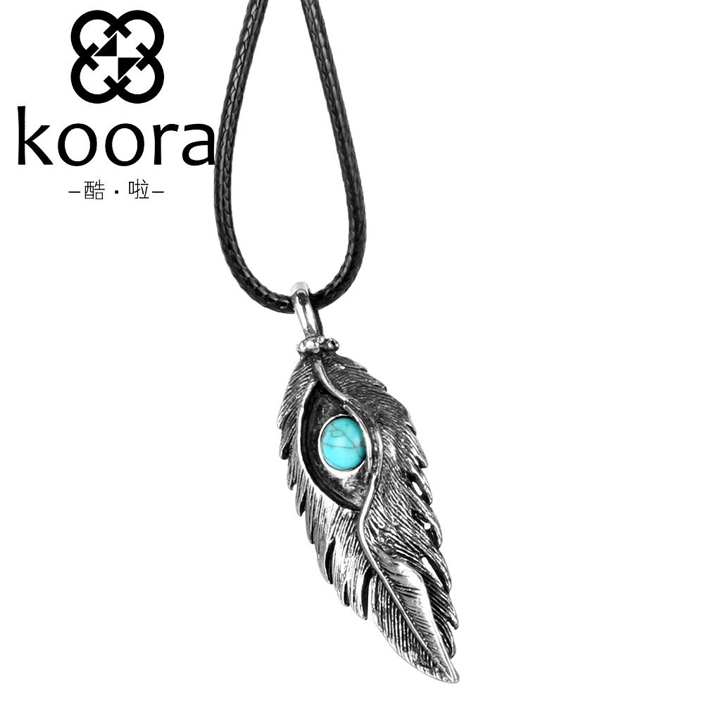 2019 Creative Personality Fashion Necklace Wax Rope Eagles Eye