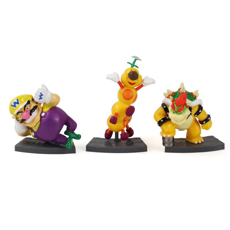 Super Bros Yoshi Toad Princess Peach Wario Figure Toy Game Doll Playset Gift