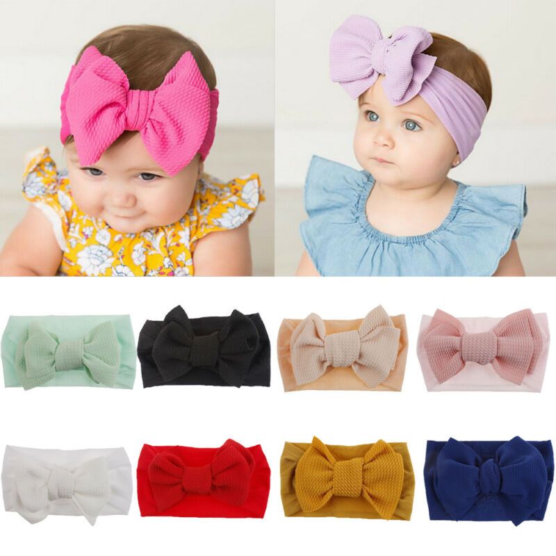 7 Pcs Girls Kids Baby Turban Hairpin Hairband Headband Stretch Turban G