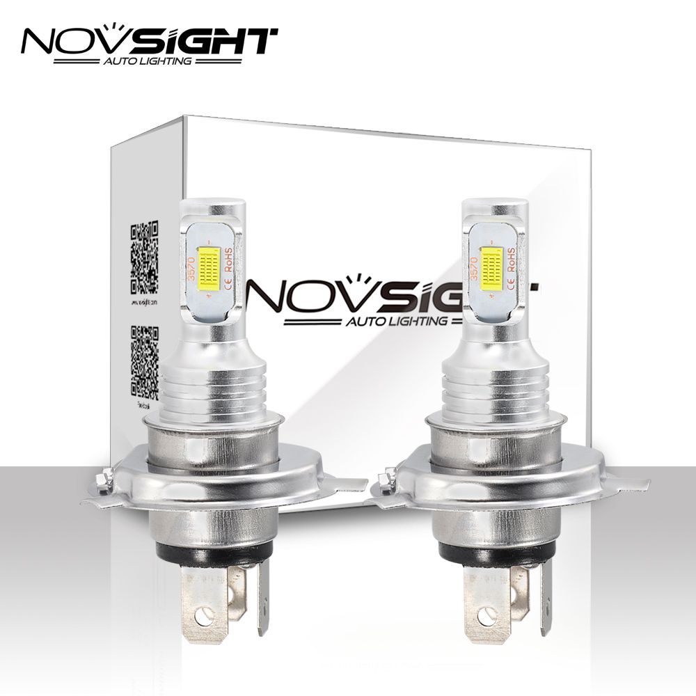 NOVSIGHT H1//H3//H4//H7//H11//9005//9006 Car LED Fog Light CSP Bulb Driving Lamp 6500K