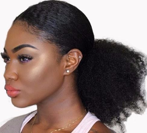 4b 4c Curly Hair Ponytails Natural Human Hair 100g Piece Mongolian