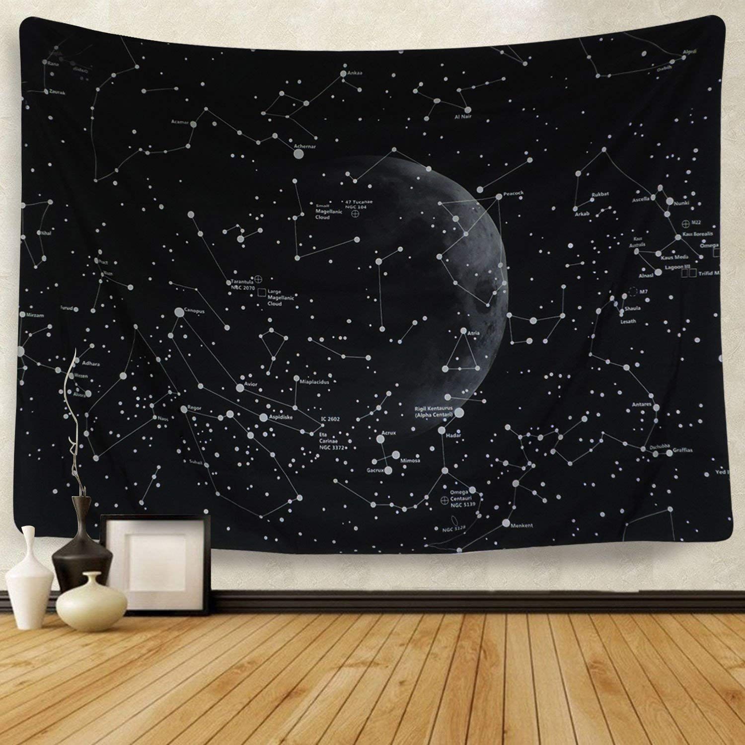 Psychedelic Outer Space Planet Tapestry Wall Hanging Tapestry Home Decor Throw