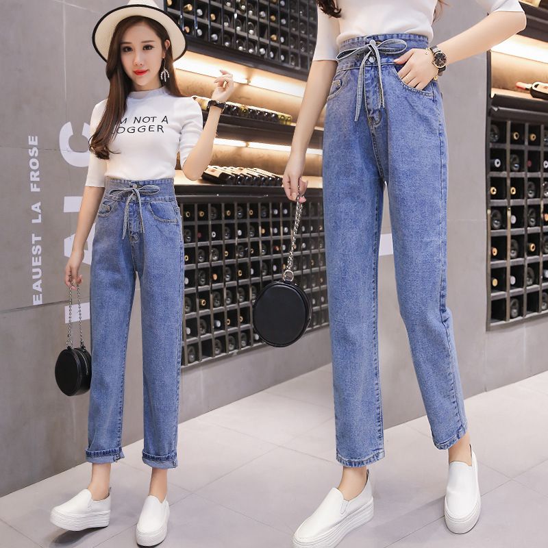 tie waist denim pants