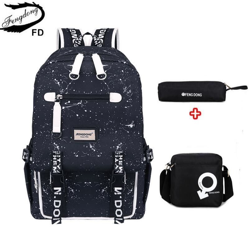 Fengdong Kids School Backpack Boys School Bags Pen Bag Pencil Case