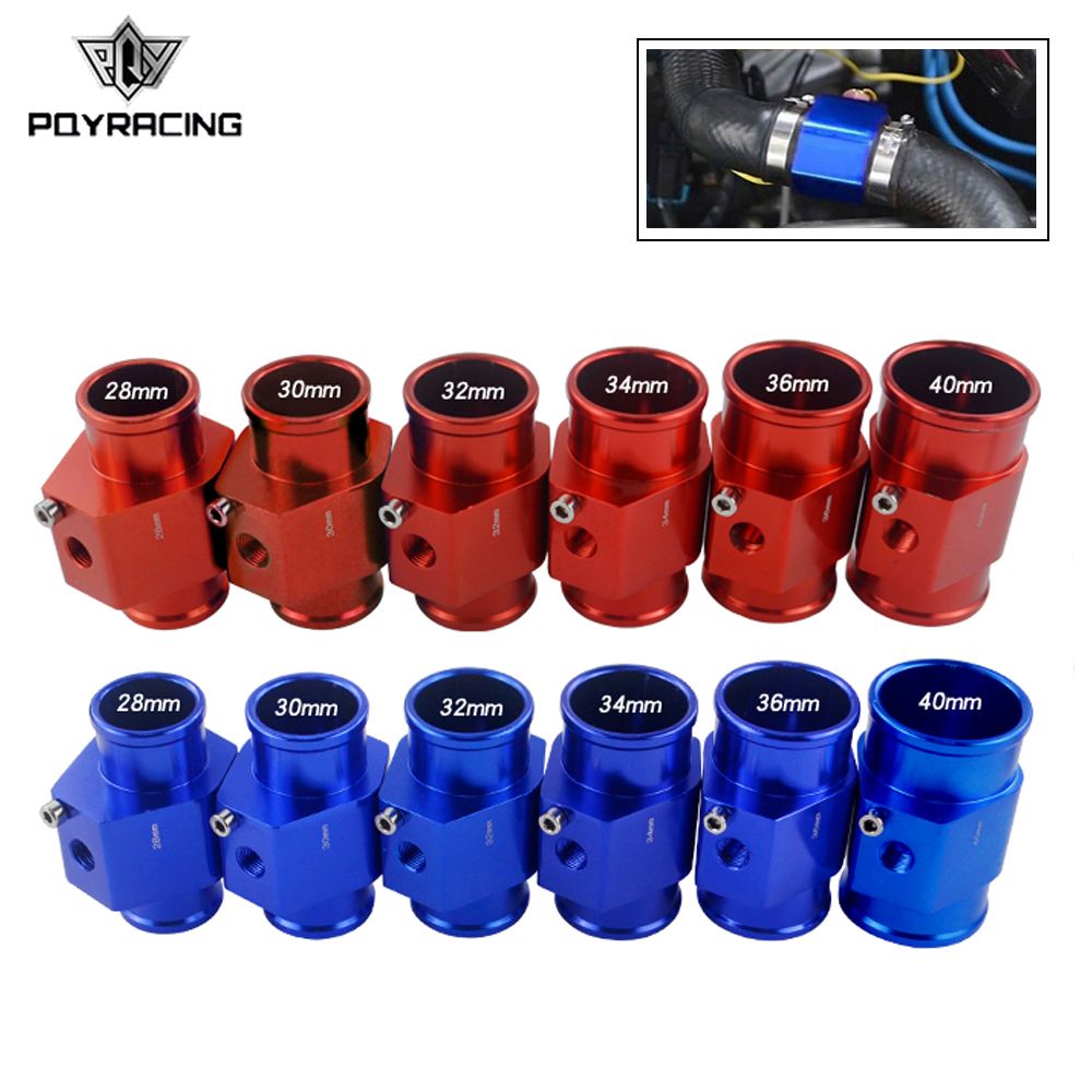 36MM LCD Car Water Temperature Temp Meter Sensor Gauge Radiator Hose Joint Pipe