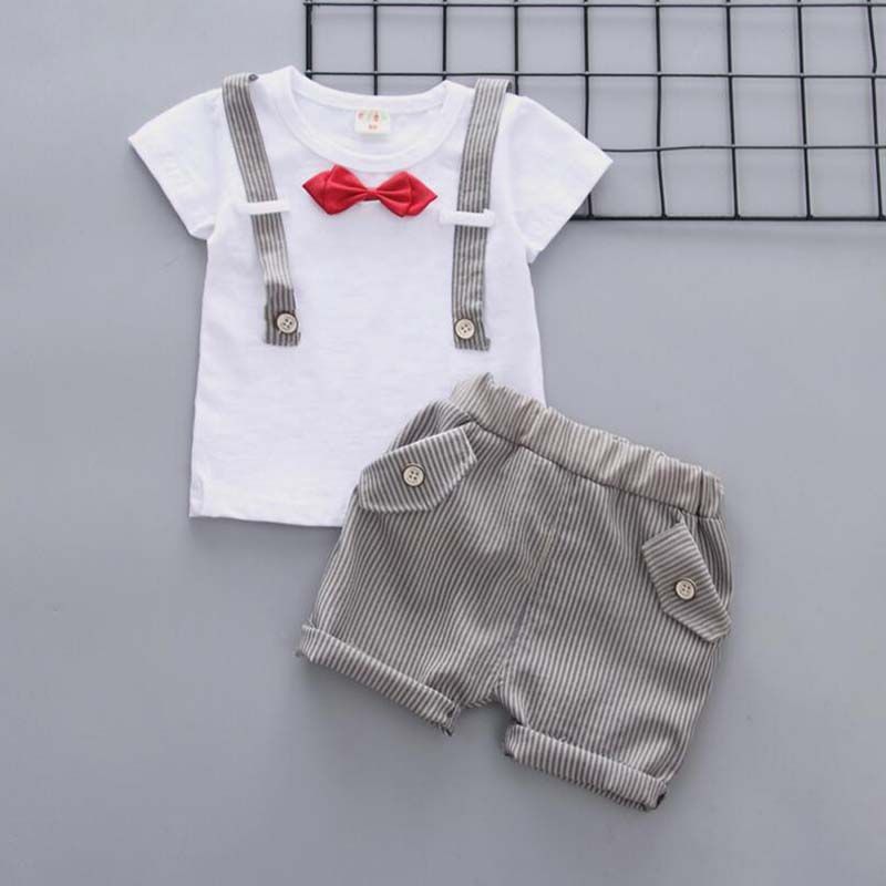 Ropa de bebé niños verano 2019 ropa de niños recién conjuntos camiseta + pantalones cortos