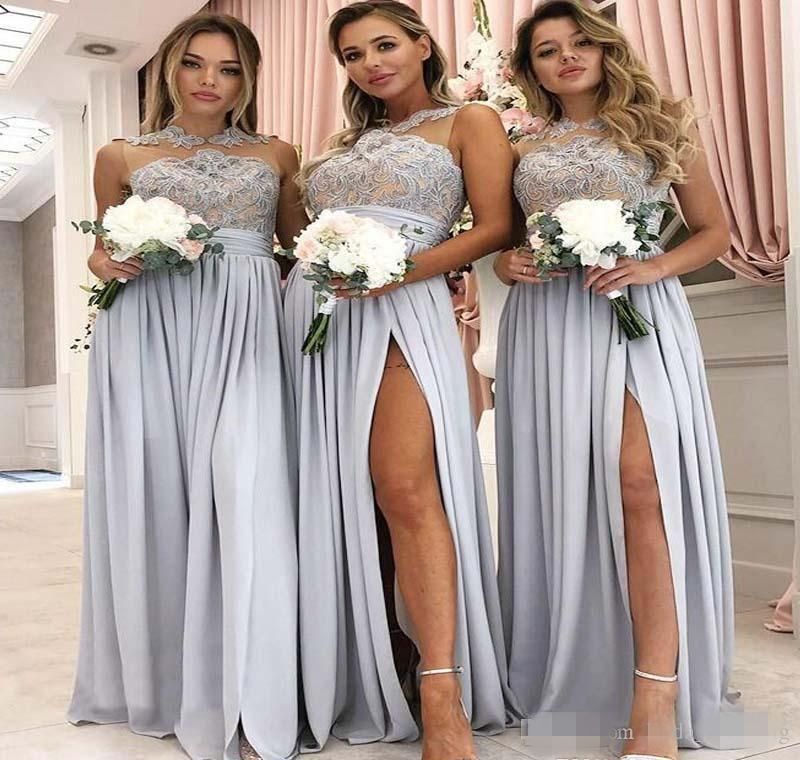 bridesmaid dresses slit