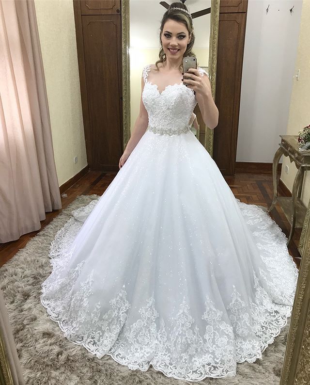 bling and lace wedding dresses