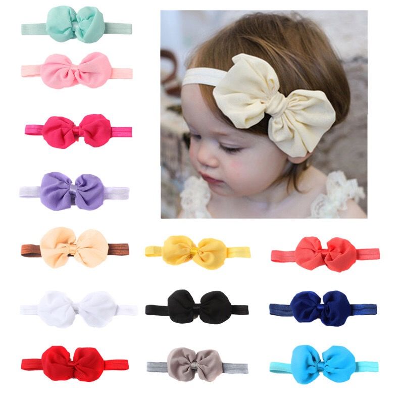 Baby Hair Band Children Chiffon Bow Headdress Girl Princess Hair