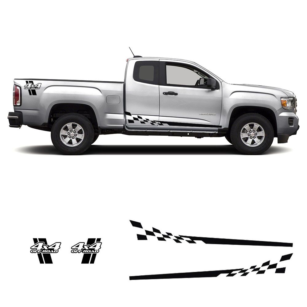 Rear Side Bed Racing Stripes Compatible with Gmc Canyon 4x4 Vinyl Stickers decals Graphics Rear Side Bed Racing Stripes Compatible with Gmc Canyon 4x4 Vinyl Stickers decals Graphics