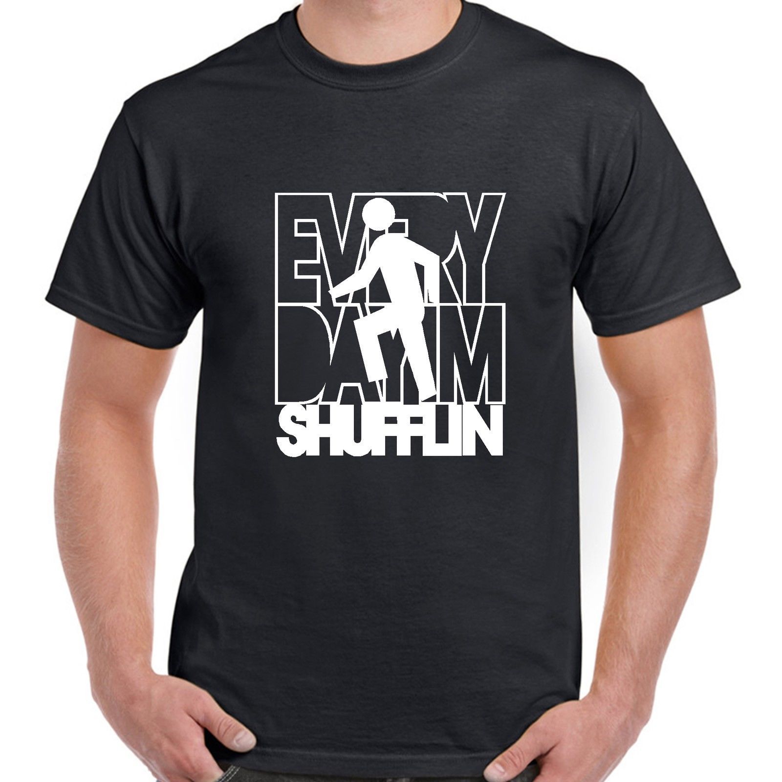 CAMISETA NEGRA EVERYDAY IM SHUFFLIN HOMBRE TALLAS S M L XL XXL XXXL 100/% ALGODÓN