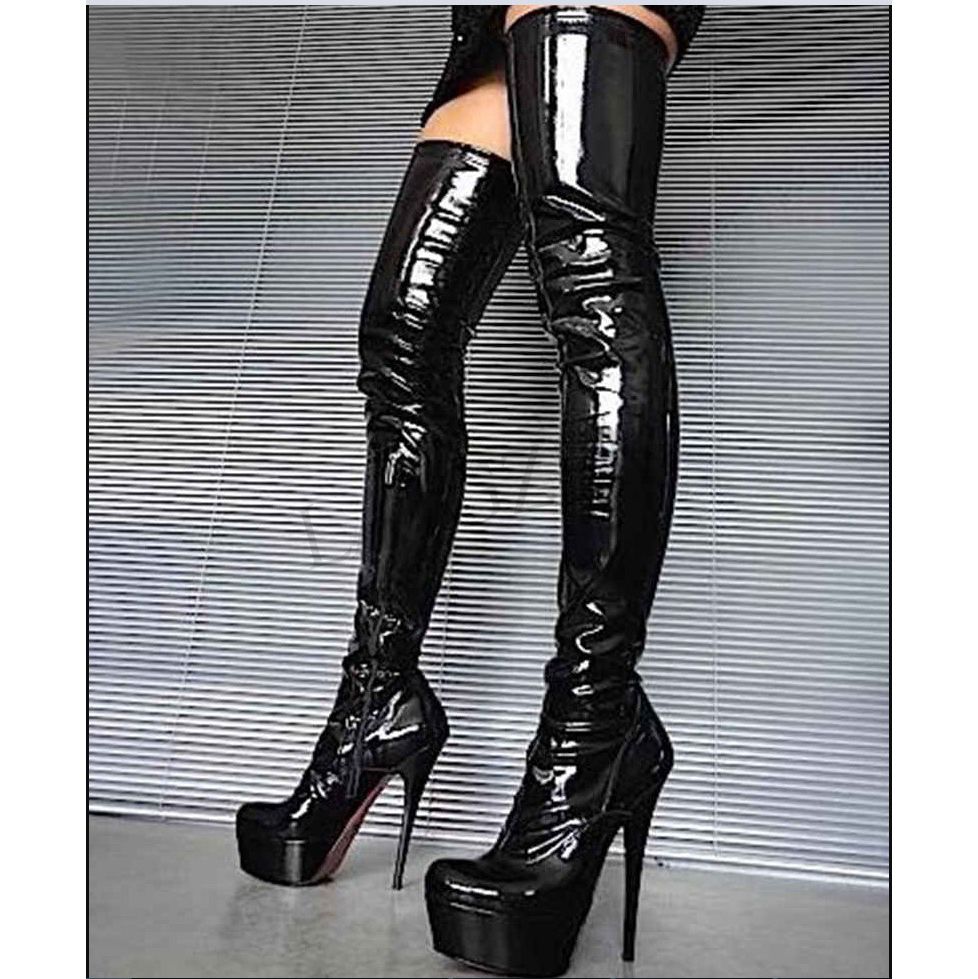 thigh high boots walking