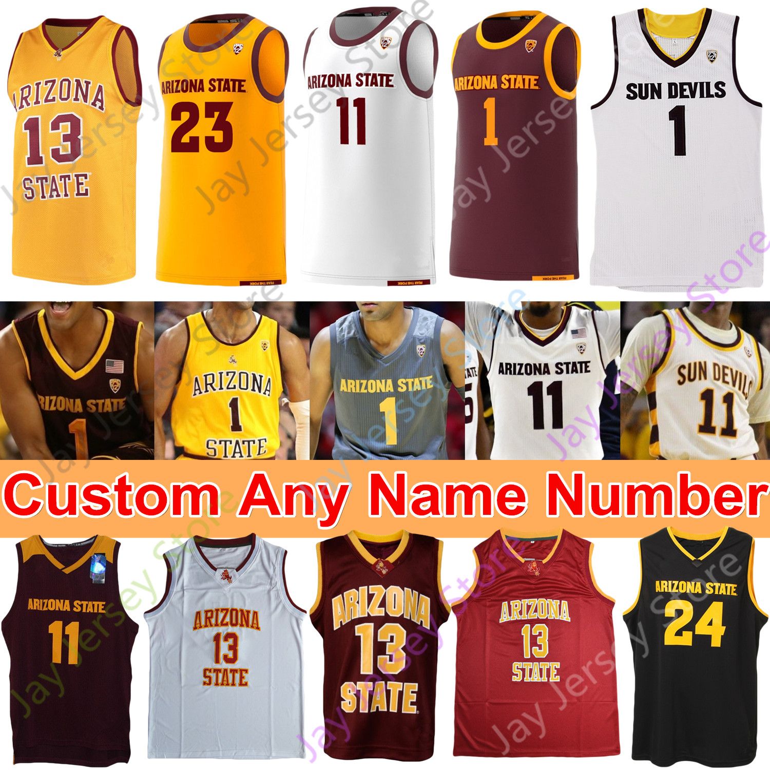 arizona state basketball jersey