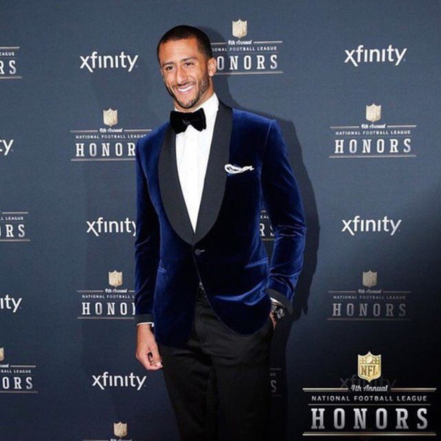 suede blue tuxedo