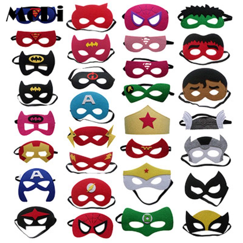 Super Hero Batman Half face Mask Cartoon Makeup Halloween Xmas Captain America Spiderman Ironman Thor Superman Super Hero Batman Half face Mask Cartoon Makeup Halloween Xmas Captain America Spiderman Ironman Thor Superman