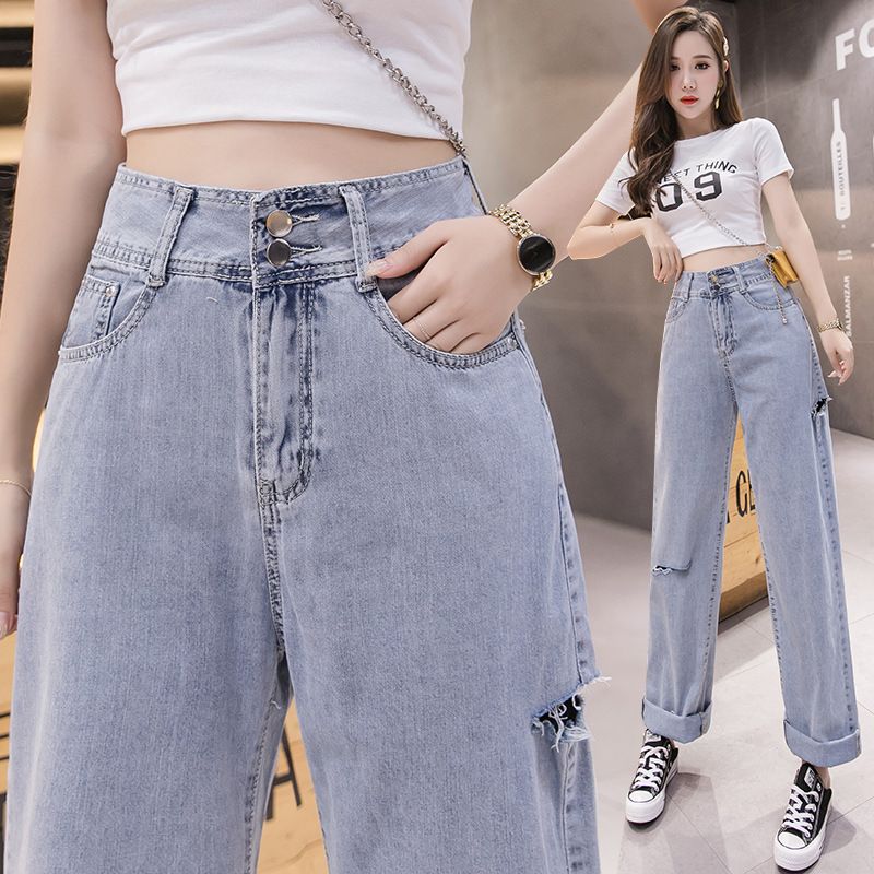 Compra Pantalones Anchos Y Anchos Mujer Xia Kuansong Cilindro Directamente  Delgado Para Trapear Los Pantalones De Papá Estilo Piso Barato | Entrega  Rápida Y Calidad | Es.Dhgate