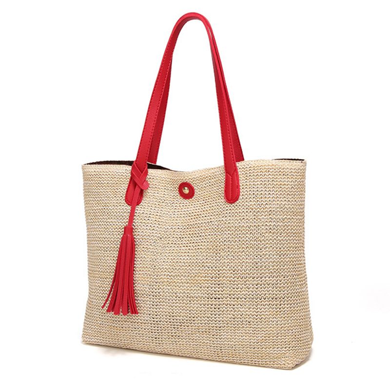 soft straw tote