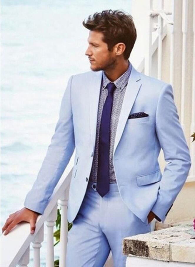 coat pant for men sky blue