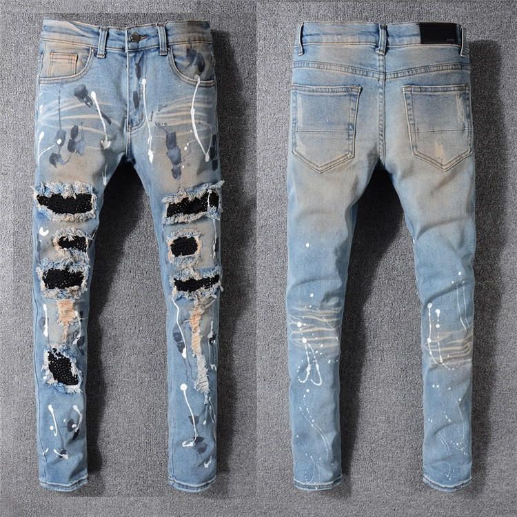 mens distressed moto jeans