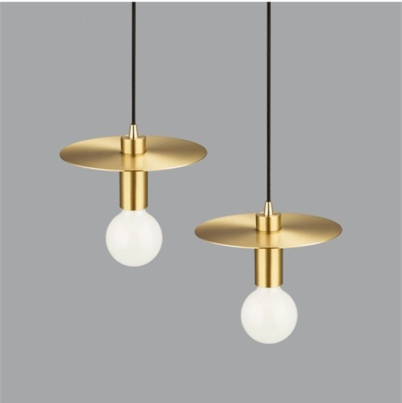 Nordic Pendant Light Hanglamp Modern Brass Lights Kitchen Bedroom Bedside Bar Restaurant Re Pendente Hanging I337 From Ledleader 81 79 Dhgate Com - Brass Pendant Light