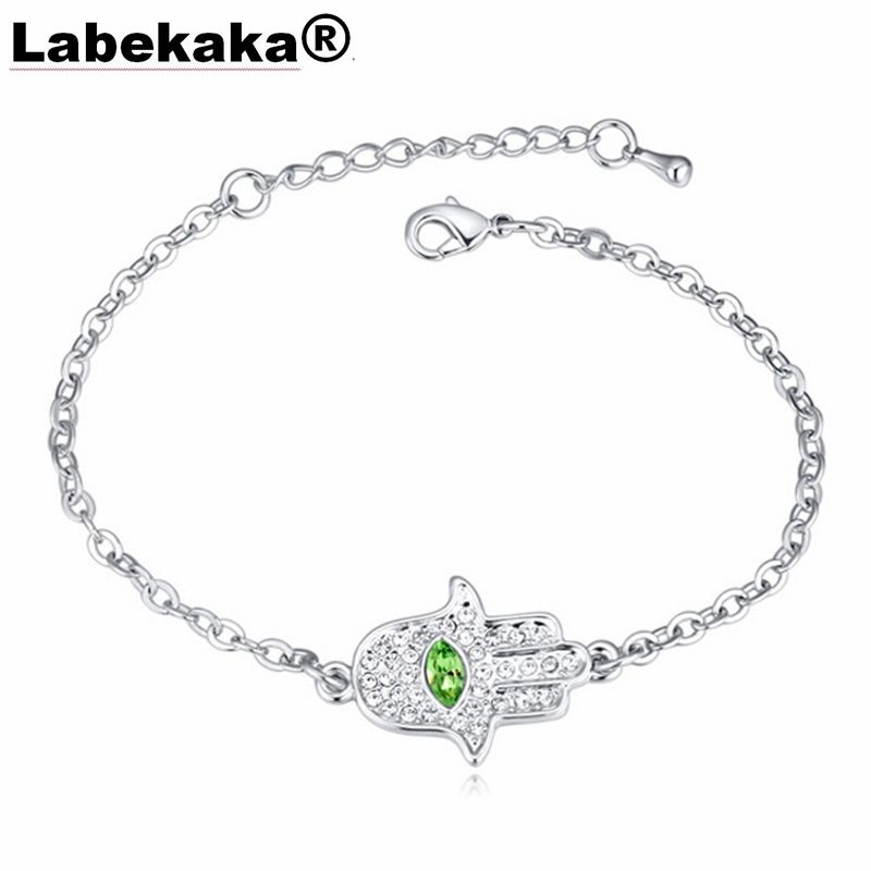 2020 Labekaka Individual Chain Bracelets With Crystals Palm