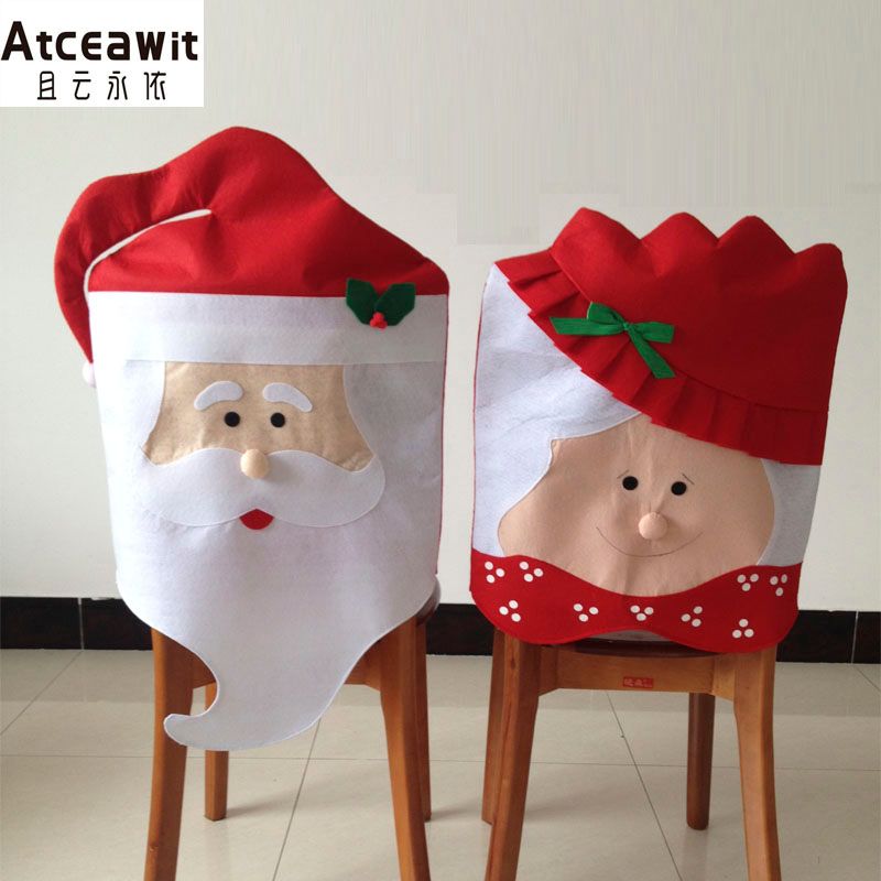santa hats for dining chairs